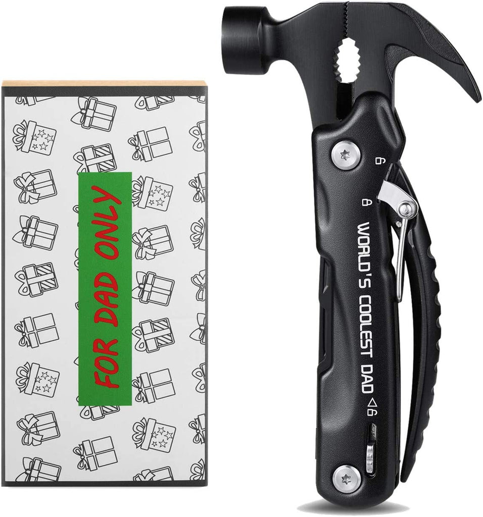Gifts for Dad from Daughter Son Kids Wife Fathers Day,Birthday Gift Ideas for Men Him,Unique Personalized Dad Gifts,Hammer Multitool(World'S COOLEST DAD)